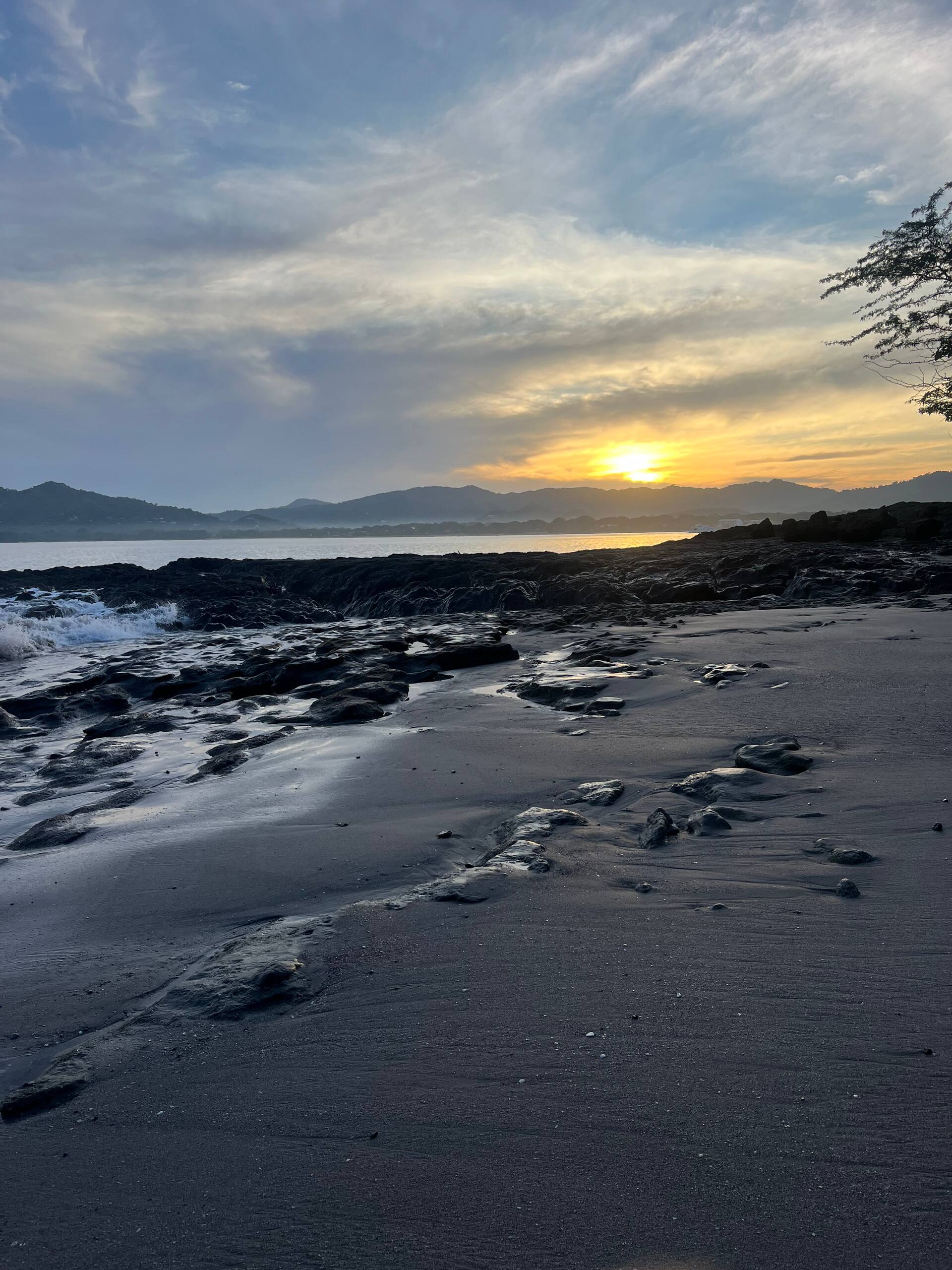 Oceanfront sunset at Playa Flamingo